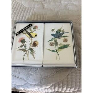 VTG Playing Cards W/ Birds  Stardust Double Pack Nu-Vue Plastic Coated
